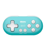 Pad 8BitDo Zero 2 Bluetooth Gamepad Mini Controller - Turquoise